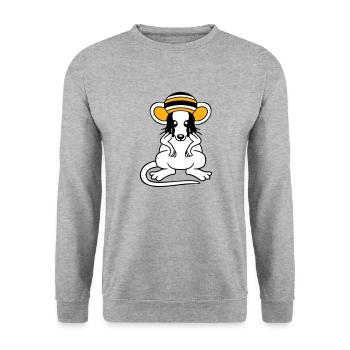 Souris Raggae Jamaica Chapeau Rasta Lure Chill Hat - Sweat-shirt Unisexe - gris chiné - Devant - Alina (178cm) & Michal (187cm)