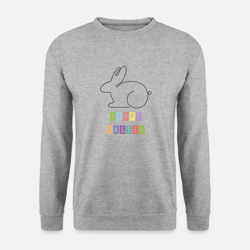 Happy Easter 2 - Unisex Pullover - Weißgrau meliert