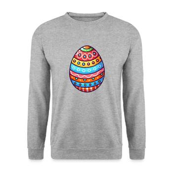Easter egg - Unisex Sweatshirt - salt & pepper - Front - Alina (178cm) & Michal (187cm)