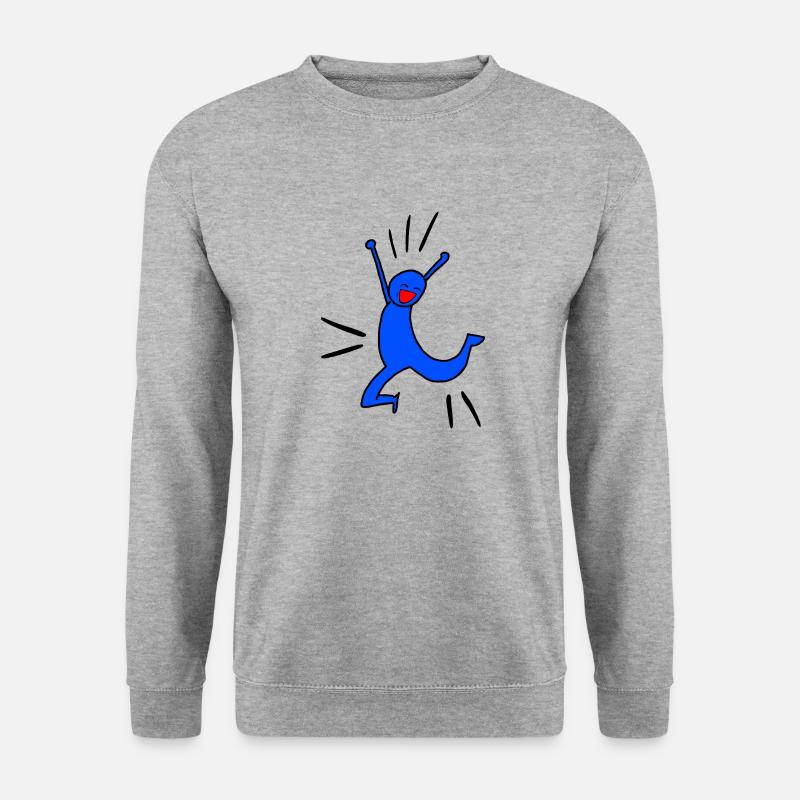 Blue joy - Unisex Pullover - Weißgrau meliert