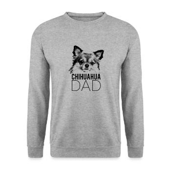 Chihuahua Dad - cadeau du papa amoureux des chiens - Sweat-shirt Unisexe - gris chiné - Devant - Alina (178cm) & Michal (187cm)