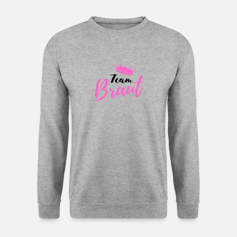 team braut krone - Unisex Pullover - Weißgrau meliert