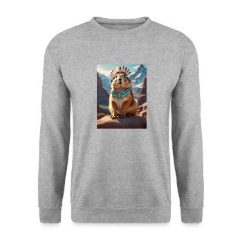 Marmot Warrior - Unisex Sweatshirt - salt & pepper - Front - Alina (178cm) & Michal (187cm)