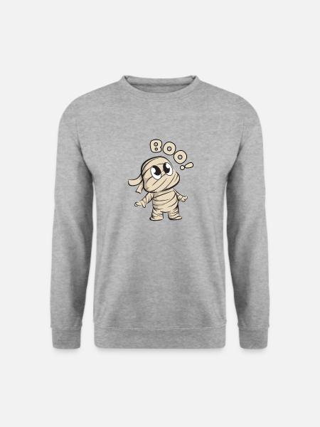 Halloween Süsse Mumie - Unisex Pullover - Weißgrau meliert