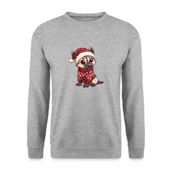Bande dessinée de Noël de hyène - Sweat-shirt Unisexe - gris chiné - Devant - Alina (178cm) & Michal (187cm)