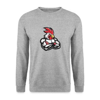 Muscles Fitness - Unisex Sweatshirt - salt & pepper - Front - Alina (178cm) & Michal (187cm)