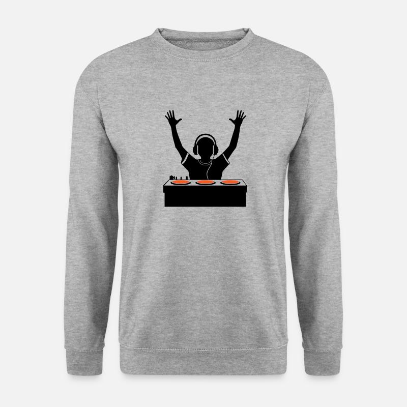 DJ Party Turntables - Unisex Pullover - Weißgrau meliert