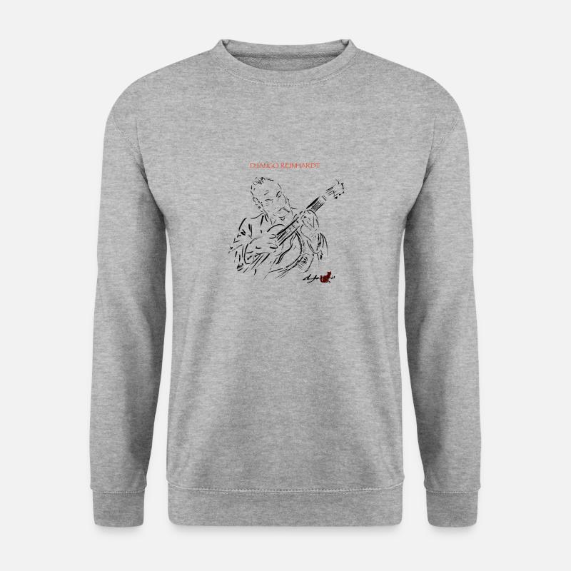 DJANGO REINHARDT - Unisex Pullover - Weißgrau meliert