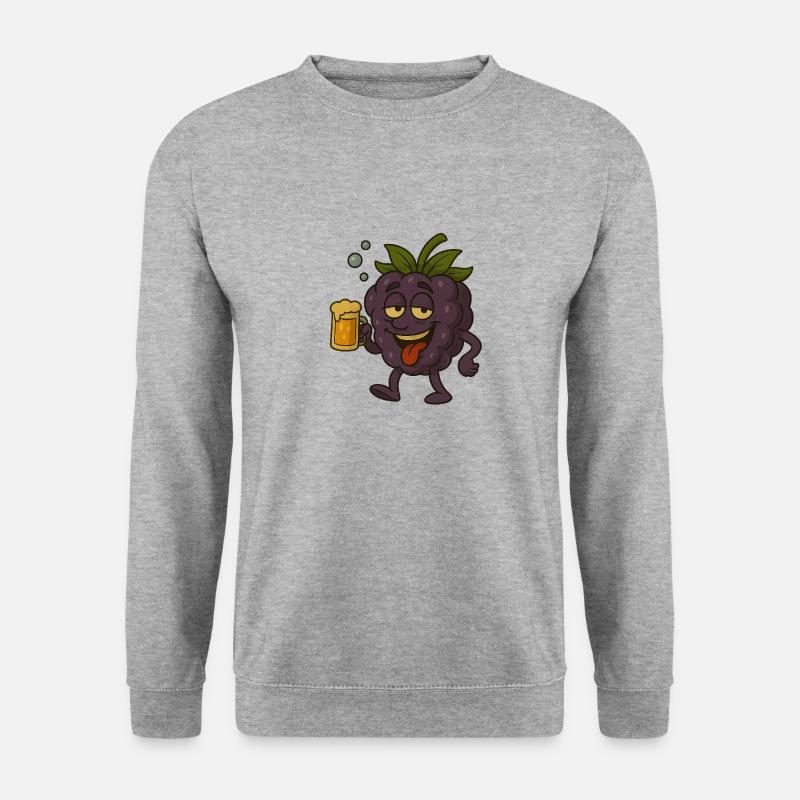 heitere Hrombeere - Unisex Pullover - Weißgrau meliert