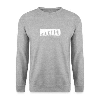 Évolution femmes football footballeur femmes filles - Sweat-shirt Unisexe - gris chiné - Devant - Alina (178cm) & Michal (187cm)