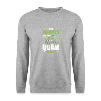 Mir Reichts Ich Geh Quad Fahren - ATV 4x4 Quad Bik - Unisex Pullover - Weißgrau meliert - Vorne - Alina (178cm) & Michal (187cm)