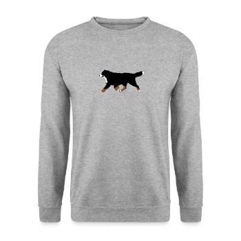 Courses de bouvier bernois - Sweat-shirt Unisexe - gris chiné - Devant - Alina (178cm) & Michal (187cm)