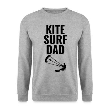 Kitesurfing Kiteboarding Kiteboarder Kitesurf Dad - Unisex Sweatshirt - salt & pepper - Front - Alina (178cm) & Michal (187cm)