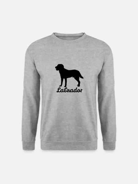 Labrador Retriever - Hund Geschenk Labbi - Unisex Pullover - Weißgrau meliert
