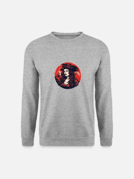 Corsaire cramoisi - Sweat-shirt Unisexe - gris chiné
