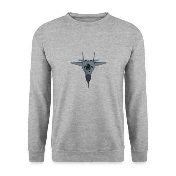 Aircraft - Sweat-shirt Unisexe - gris chiné - Devant - Alina (178cm) & Michal (187cm)