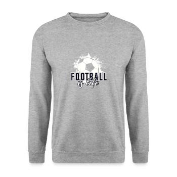 Football Footballers Footballers - Unisex Sweatshirt - salt & pepper - Front - Alina (178cm) & Michal (187cm)
