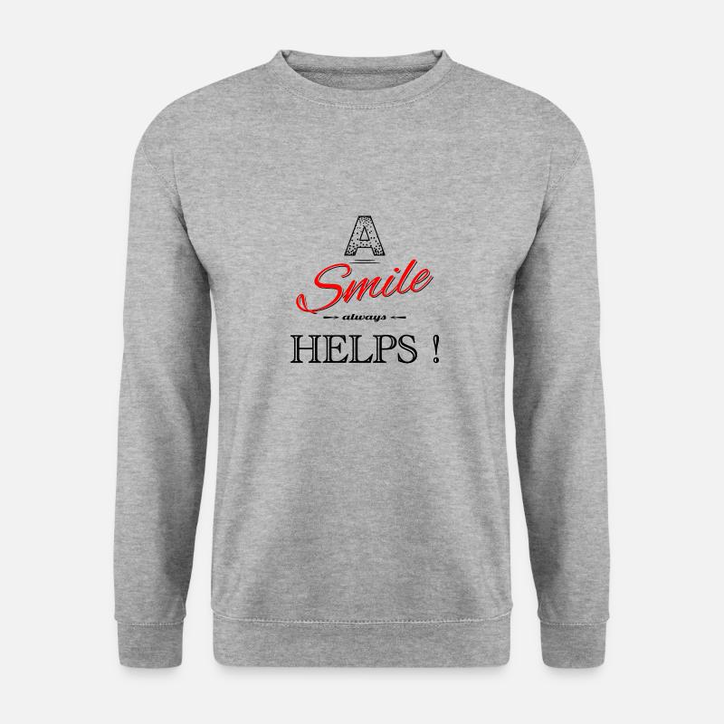 A smile always helps - Unisex Sweatshirt - salt & pepper