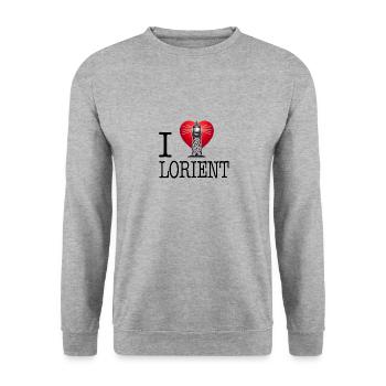 I Love Lorient by I Love Bretagne - Unisex Sweatshirt - salt & pepper - Front - Alina (178cm) & Michal (187cm)