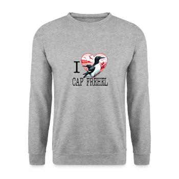 I love cap frehel by i love bretagne - Unisex Sweatshirt - salt & pepper - Front - Alina (178cm) & Michal (187cm)