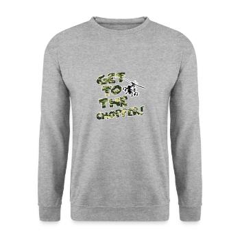 Se rendre au Chopper! - Sweat-shirt Unisexe - gris chiné - Devant - Alina (178cm) & Michal (187cm)