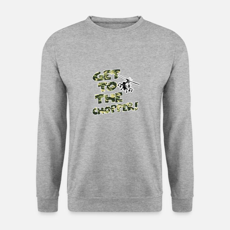 Se rendre au Chopper! - Sweat-shirt Unisexe - gris chiné