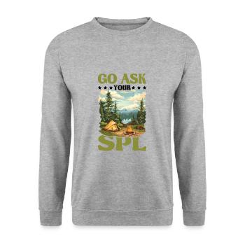 Go Ask Your Spl 24 - Unisex Sweatshirt - salt & pepper - Front - Alina (178cm) & Michal (187cm)