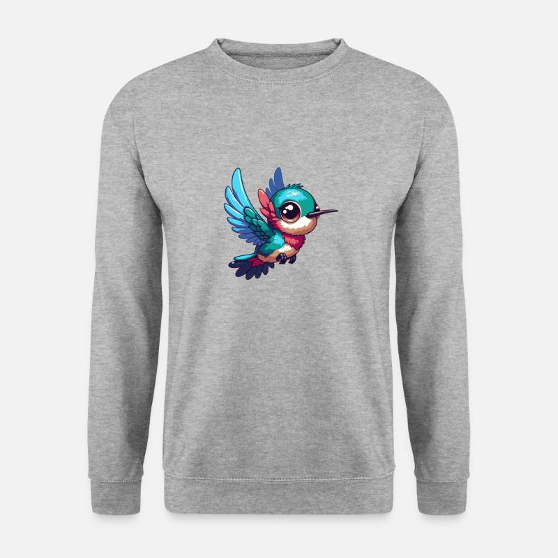 Kolibri - Unisex Pullover - Weißgrau meliert