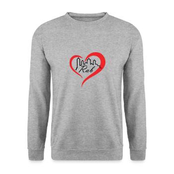 Rab Vibes – Pure Island Magic - Unisex Sweatshirt - salt & pepper - Front - Alina (178cm) & Michal (187cm)