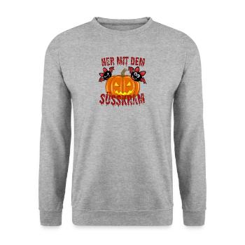 Ici avec les trucs sucrés - Sweat-shirt Unisexe - gris chiné - Devant - Alina (178cm) & Michal (187cm)