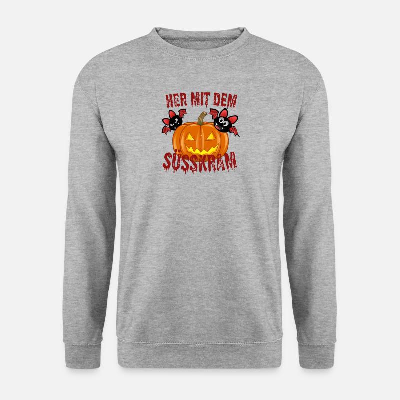 Her mit dem Süsskram - Unisex Pullover - Weißgrau meliert