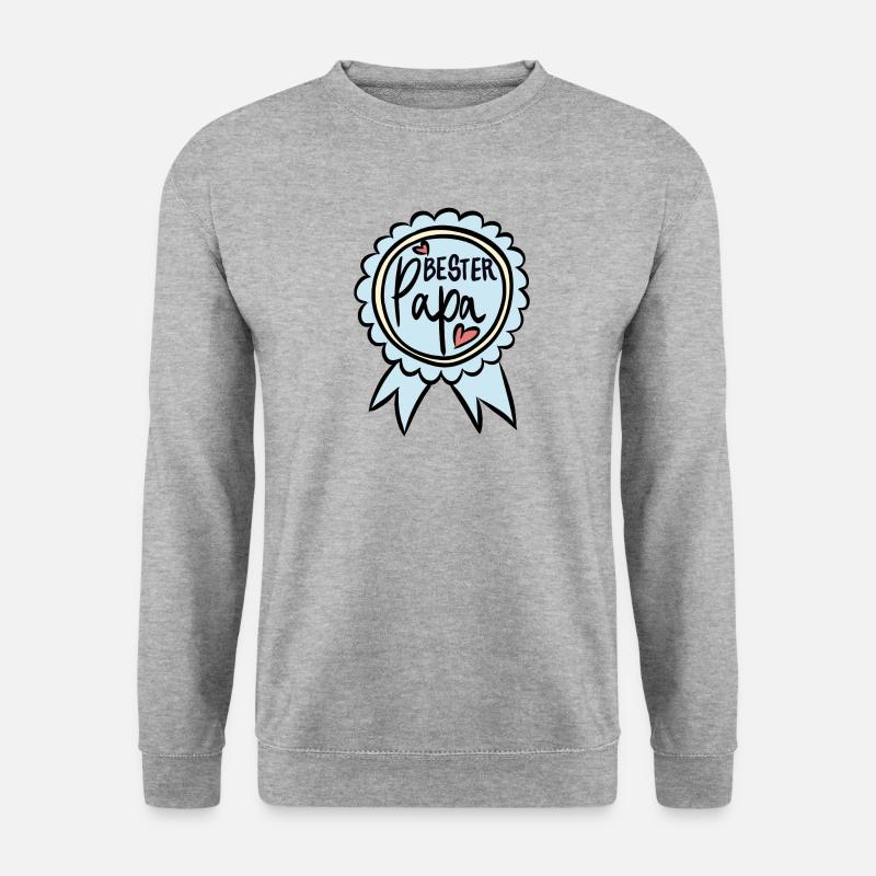 Bester Papa - Unisex Pullover - Weißgrau meliert