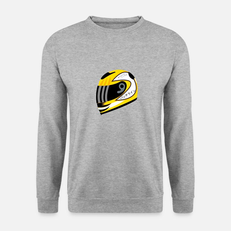 Motorradhelm - Unisex Pullover - Weißgrau meliert