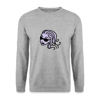 cool beauty girl - femme cool - Sweat-shirt Unisexe - gris chiné - Devant - Alina (178cm) & Michal (187cm)