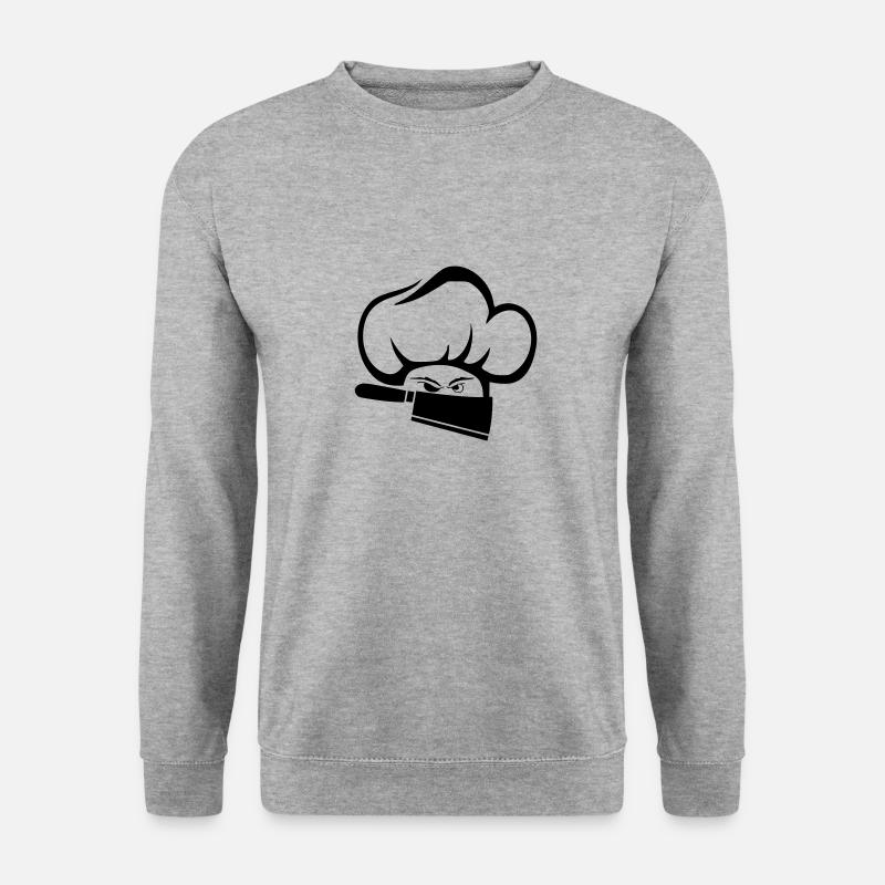 Küchenbulle - Unisex Pullover - Weißgrau meliert