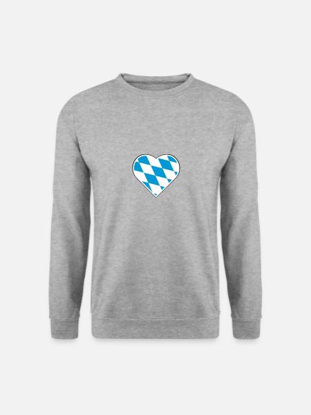 mit hjerte slår for Bayern - Unisex sweater - hvidgrå meleret