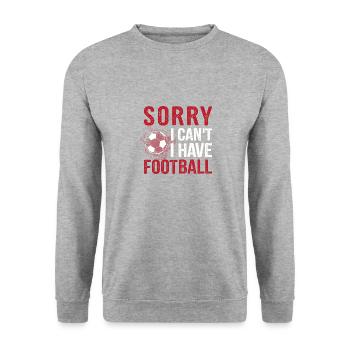 Fußball Fußballer Fußballspieler - Unisex Pullover - Weißgrau meliert - Vorne - Alina (178cm) & Michal (187cm)