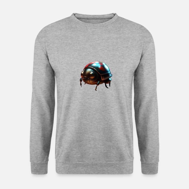 Marienkäfer Pop Art - Unisex Pullover - Weißgrau meliert