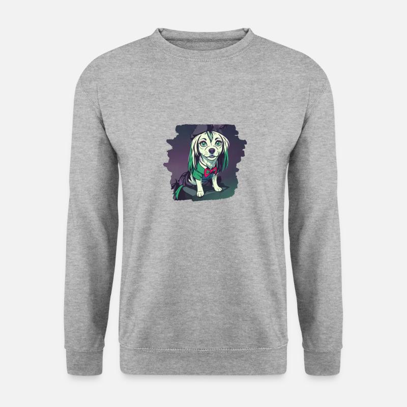 Welpe - Unisex Pullover - Weißgrau meliert