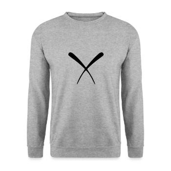 Essstäbchen Chopsticks Sushi - Unisex Sweatshirt - salt & pepper - Front - Alina (178cm) & Michal (187cm)