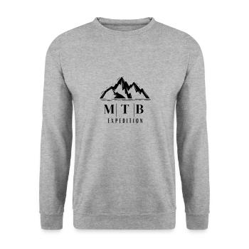 MTB Expedition - Unisex Sweatshirt - salt & pepper - Front - Alina (178cm) & Michal (187cm)