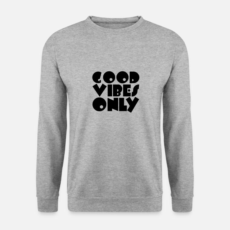 Good Vibes Only - Unisex Pullover - Weißgrau meliert