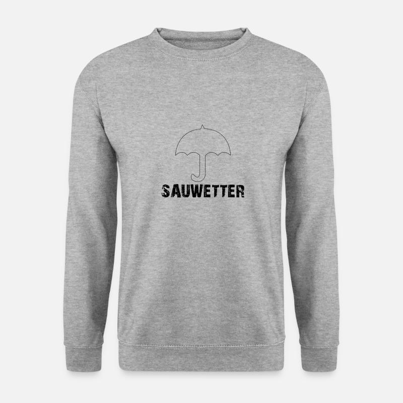 schlechtes Wetter - Unisex Pullover - Weißgrau meliert