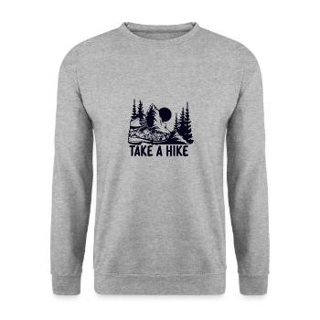 Go hiking, take a hike - Unisex Sweatshirt - salt & pepper - Front - Alina (178cm) & Michal (187cm)