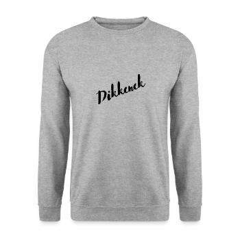Dikkenek – Brussels Show-Off T-Shirt - Unisex Sweatshirt - salt & pepper - Front - Alina (178cm) & Michal (187cm)