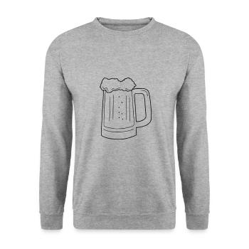 Beer Drawing Party Celebrate Black - Unisex Sweatshirt - salt & pepper - Front - Alina (178cm) & Michal (187cm)