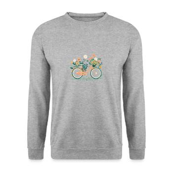 Sweet Adventure Flower Wheel Tour 9 - Unisex Sweatshirt - salt & pepper - Front - Alina (178cm) & Michal (187cm)