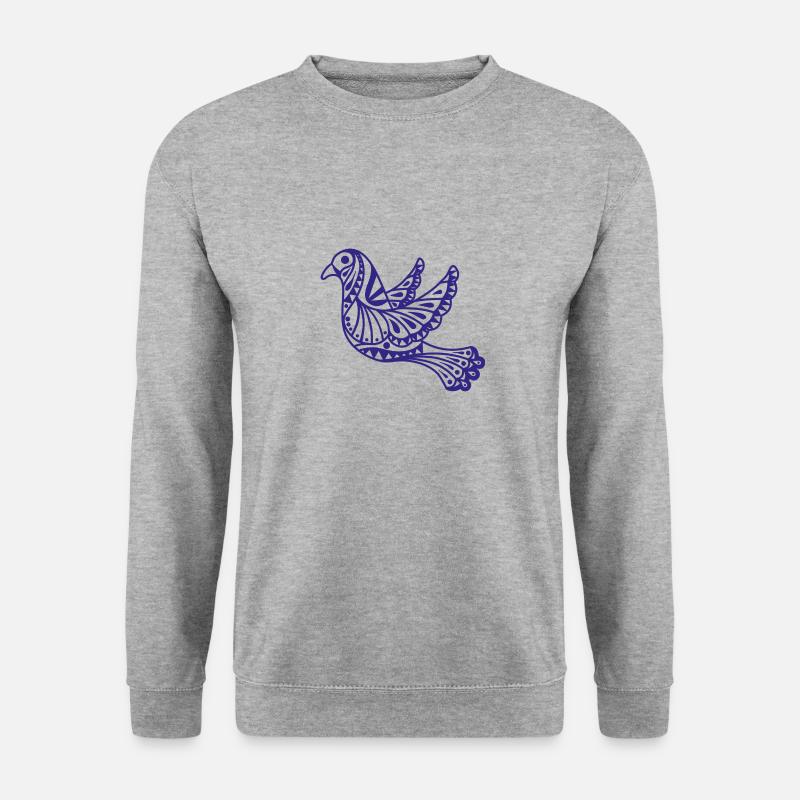Taube - Unisex Pullover - Weißgrau meliert