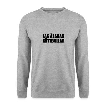 J'adore Köttbullar - Sweat-shirt Unisexe - gris chiné - Devant - Alina (178cm) & Michal (187cm)