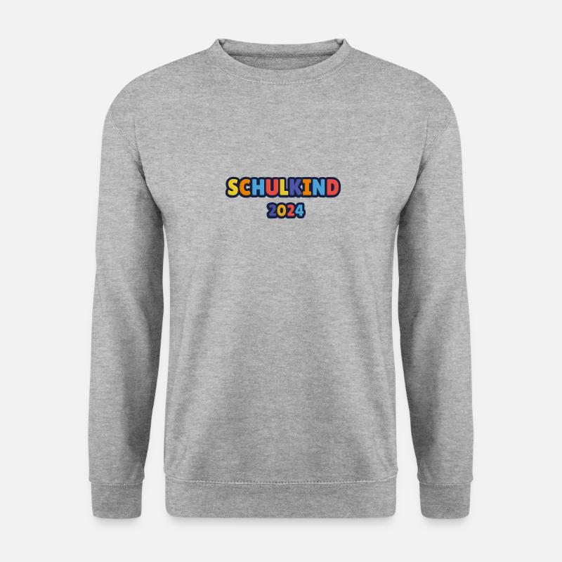Schulkind 2024 - Unisex Pullover - Weißgrau meliert
